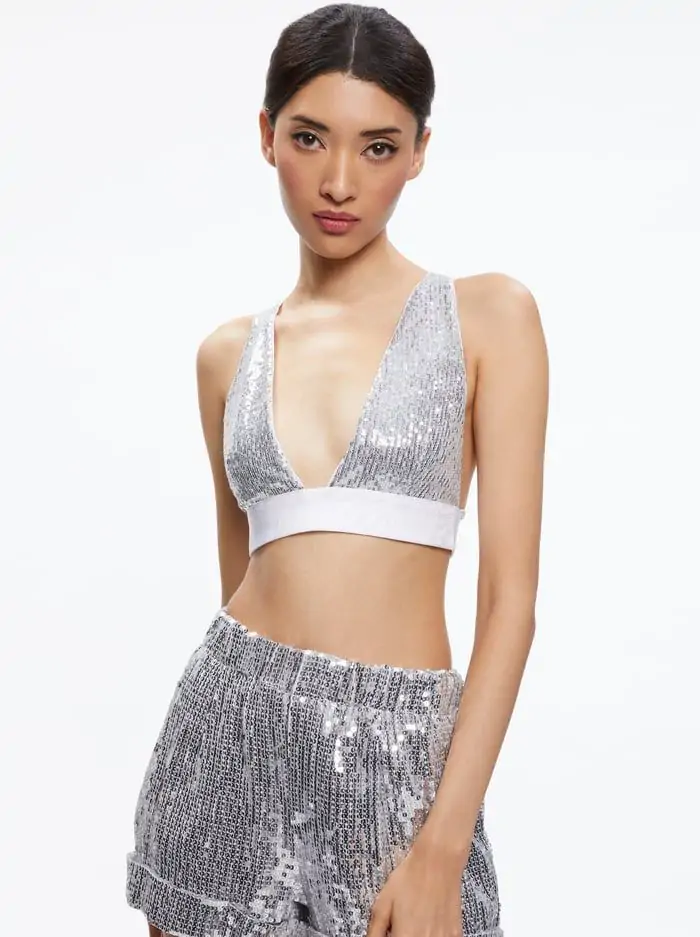 ERA SEQUIN EMBELLISHED BRA TOP